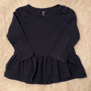 GAP Navy Peplum shirt